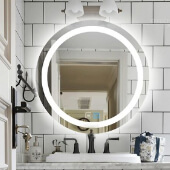 Круглое зеркало диаметром 700мм с контражурной и лицевой подсветкой. От 11700 рублей/шт.