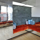 Фигурные зеркальные панели с полировкой. От 4000 рублей/кв.м.